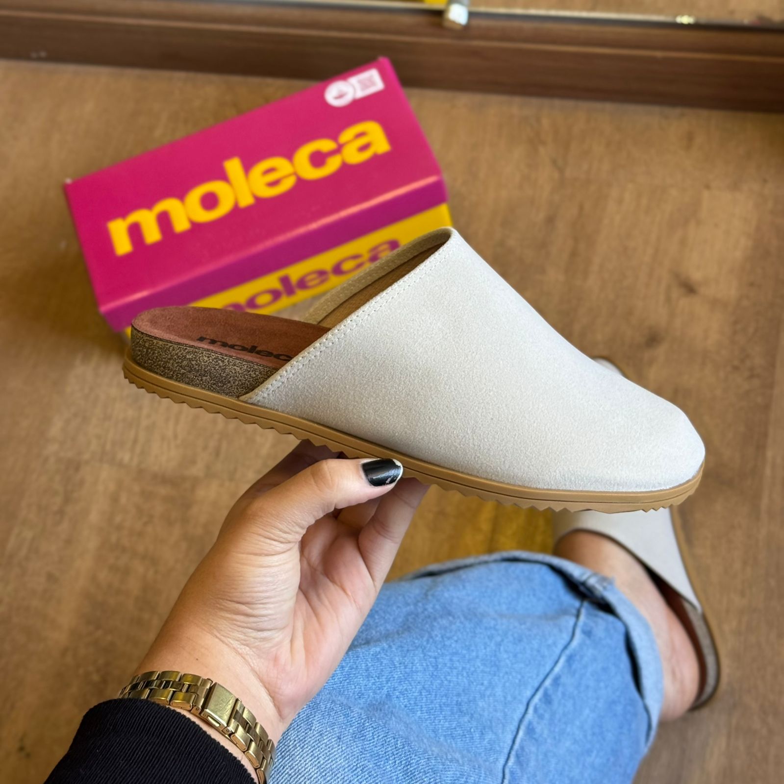 Mule Moleca Camurça Tendência 5743.207