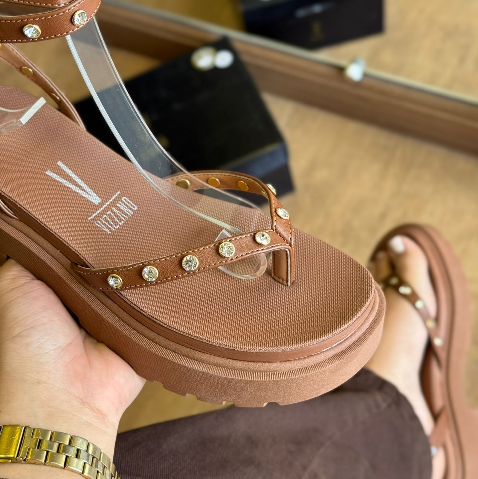 Sandália Vizzano Tiras no Tornozelo com Pedrarias 6499.133